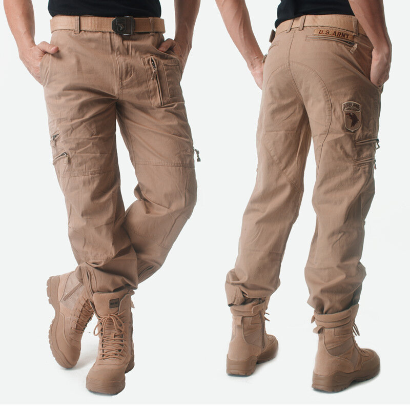 Pantalones Cargo tácticos de ocio al aire libre para hombres, ropa de trabajo con múltiples bolsillos, pantalones deportivos de escalada y senderismo, primavera y otoño