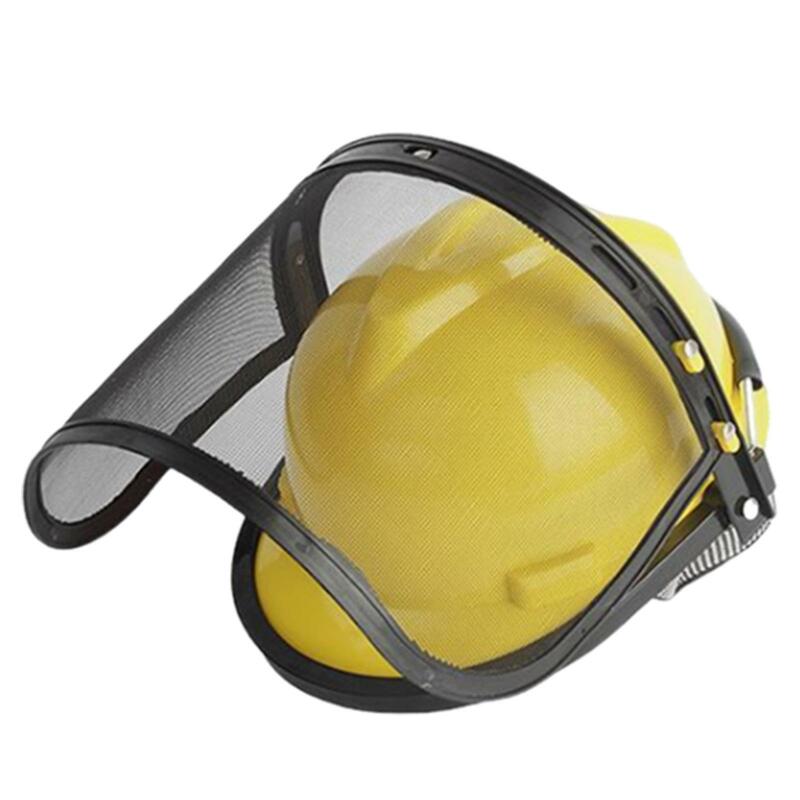 Protector facial de motosierra, visera protectora de malla metálica, multifuncional, ajustable, para trabajo al aire libre, profesional, duradero