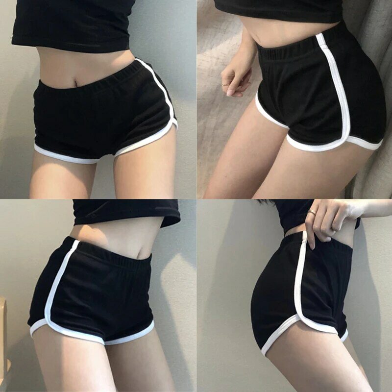 Pantaloncini Skinny da donna Solid Sexy Fitness pantaloncini elastici in vita donna 2021 estate Yoga Bodybuilding pantaloni corti da spiaggia senza cuciture