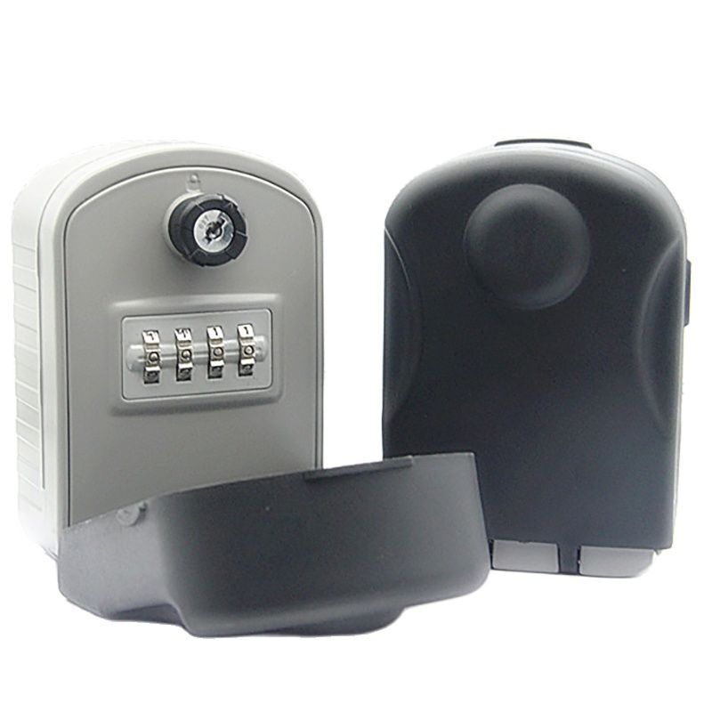 4 Digit Combination Key Storage Lock Box Key Bag Lock Box Wall Mounted Key Safe Storage Weatherproof Box For Home Outdoor