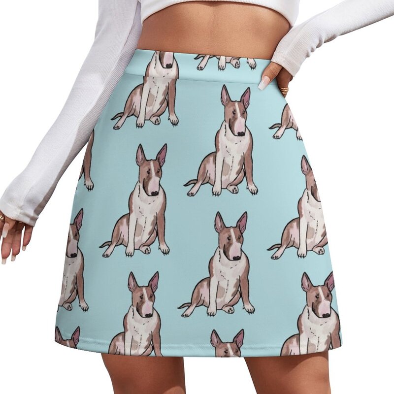 Rok Mini Bull Terrier untuk anak perempuan, rok wanita sosial elegan dalam pakaian baru