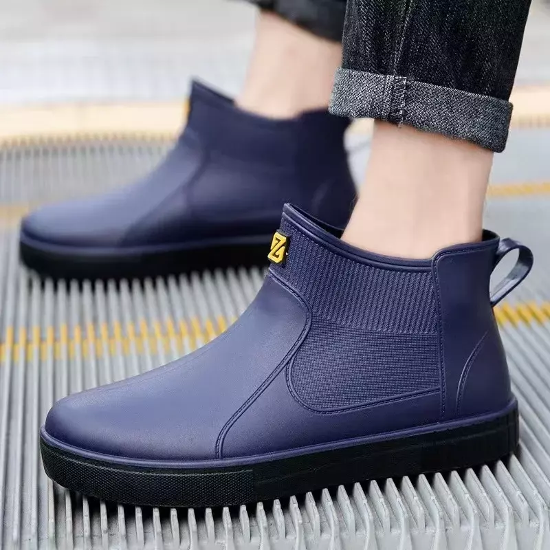 Quality Men's Rain Boots Men‘s Anti Slip Rain Boots 2024 Male Wear-resistant Shoes In Rain Snow Season  Botas Lluvia Impermeable
