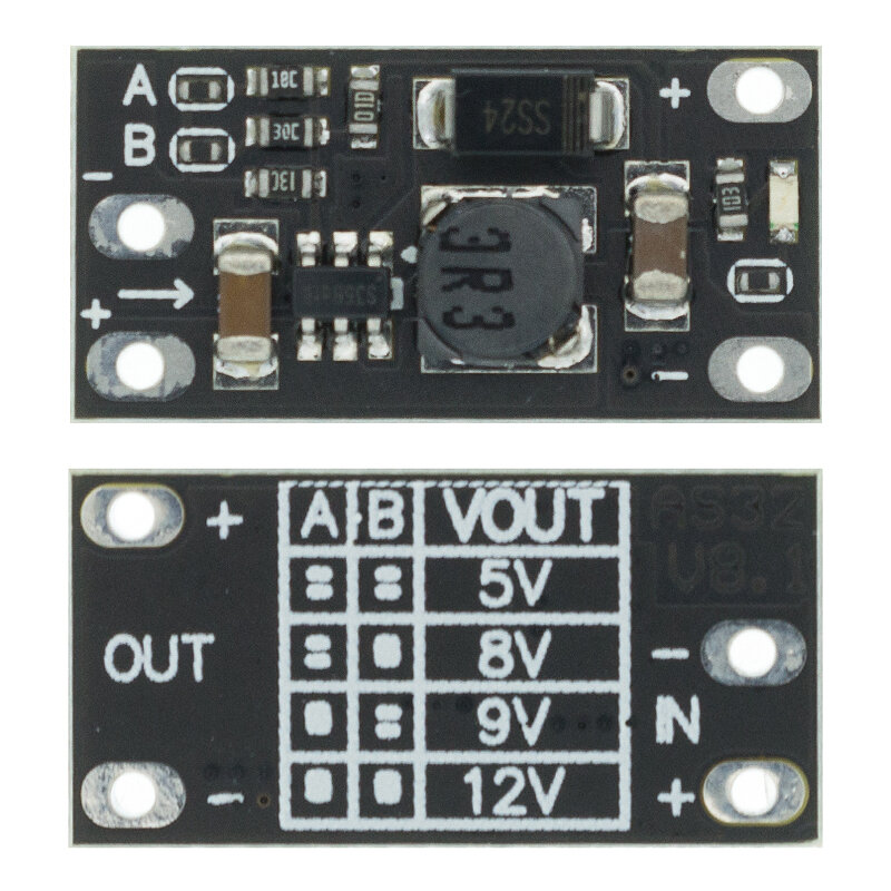 1 pz più nuovo modulo Mini Boost multifunzione scheda Step Up 5V/8V/9V/12V 1.5A indicatore LED modulo di tensione elettronico fai da te