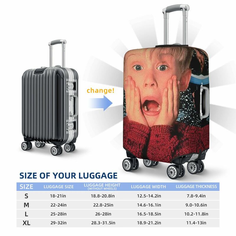 Home Alone Surprise Print Luggage Protective Dust Covers Elastic Waterproof 18-32inch Suitcase Cover Travel Accessories