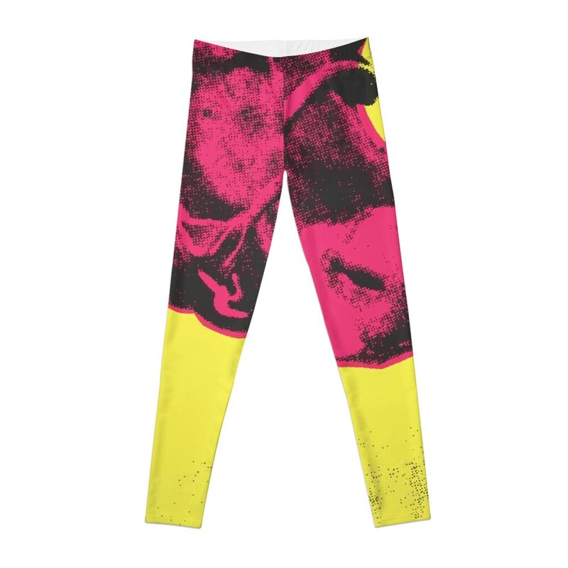 ANDY Warhol กางเกงเลกกิ้งหนังวัวสำหรับผู้หญิง, กางเกงเลกกิ้งกีฬาดันทรงกางเกงเลกกิ้งผู้หญิง