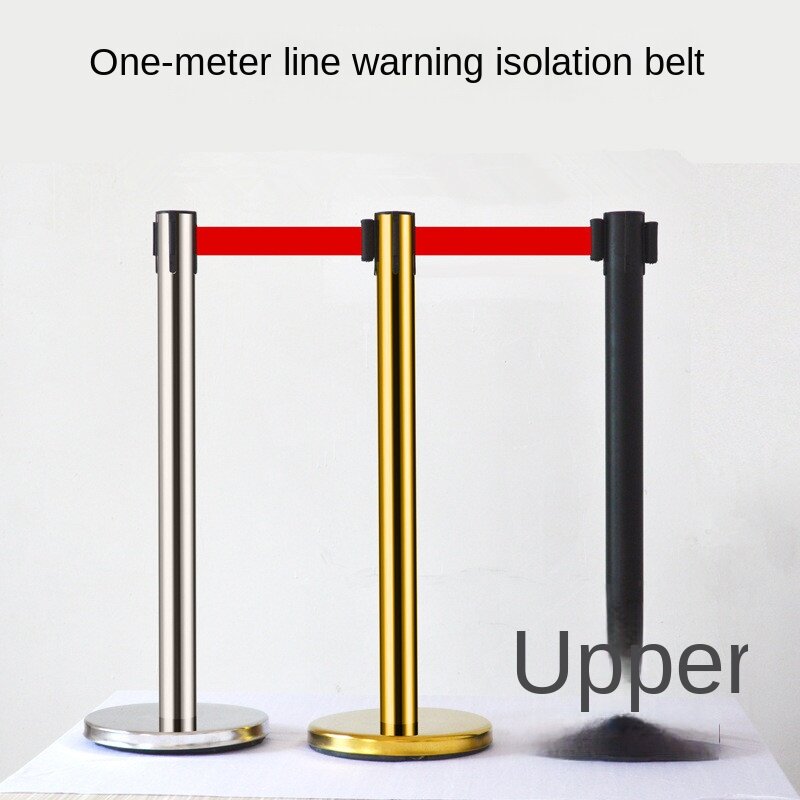 Stainless Steel One Meter Line Railing Expansion Belt Isolation Belt Safety  Warning Column Warning Line 2 m Silver Column