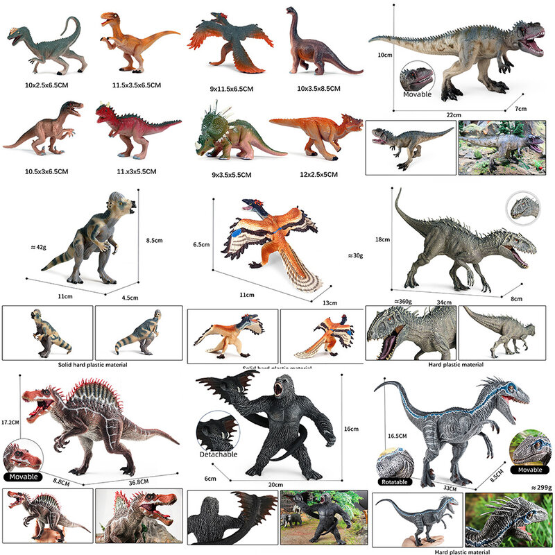 Mainan anak-anak simulasi dinosaurus mainan Model statis padat ornamen mainan Model dinosaurus simulasi Tyrannosaurus Rex Retro Jurassic