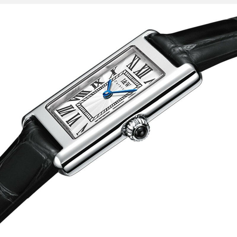Szwajcarski zegarek dla kobiet karnawałowy luksusowy kwadratowy zegarek kwarcowy damski wodoodporny Ultra cienki 2023 Reloj Mujer