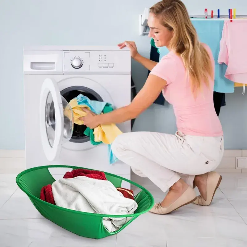 Dirty Laundry Basket Dryer Folding Laundry Basket Washer Pop-Up Folding Dirty Laundry Basket Foldable Dirty Clothes Tote Bag
