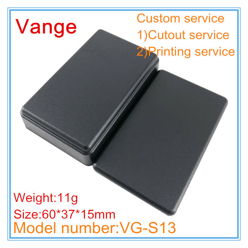 Vange-caixa eletrônica plástica do projeto do ABS, caso do projeto, 60*37*15mm