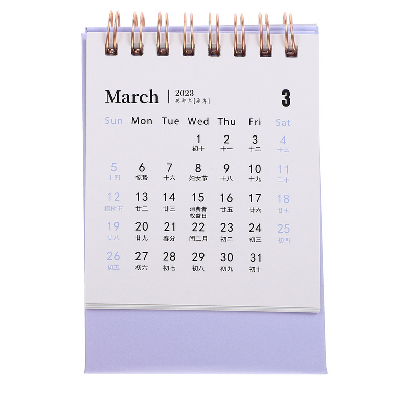 Haushalts stehender Kalender bequemer Schreibtisch kalender Desktop-Tisch kalender