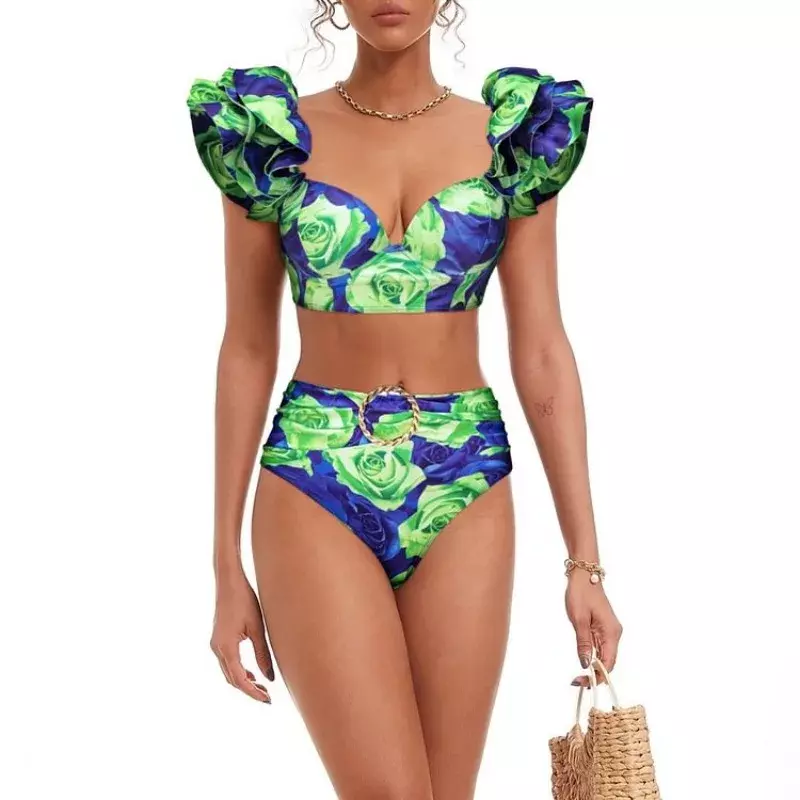 Women's Split Belly Cover Outlet, Sexy Swimsuit, Slim Beach Skirt, Wholesale, New, 2 Piece Set, 2023