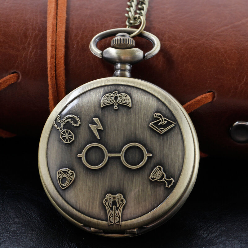 Reloj de bolsillo de cuarzo con estampado de ojos clásico para hombre y mujer, reloj de bolsillo con colgante de sincronización, collar Unisex de alta calidad, XH3047