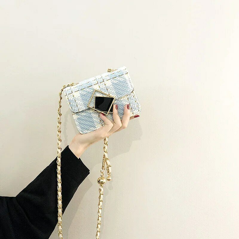 Mini bag for women's fashion chain crossbody bag with a luxurious and versatile retro small square bag