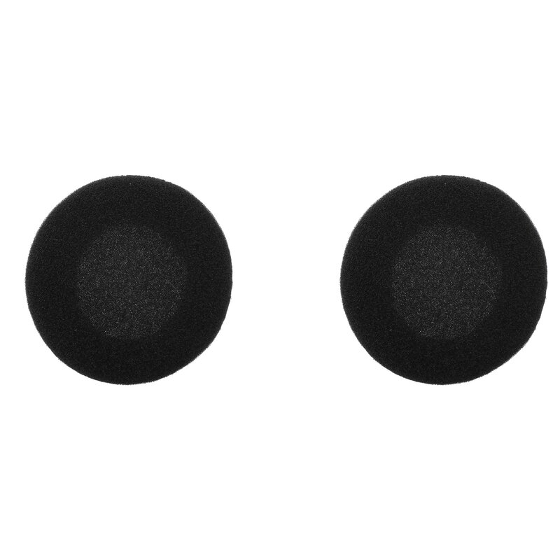 Almohadilla de espuma para auriculares, protector para los oídos, negro, 50mm, paquete de 2 piezas
