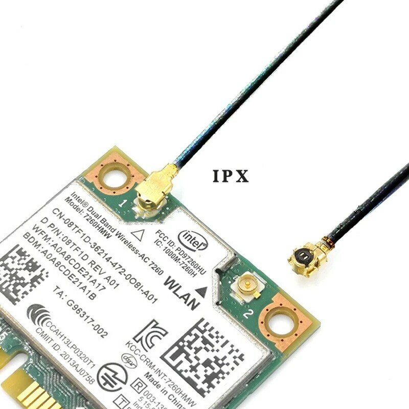 U75A 2.4G 5G 5.8G Antena Frekuensi Ganda PCB Bawaan IPX IPEX untuk WiFi U.FL F C3X8