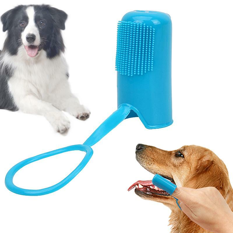 Dog Finger Toothbrush Pets Toothbrushes With Pull Rings Teeth Cleaning Brushing Puppy Necessities For Traveling Pet Store