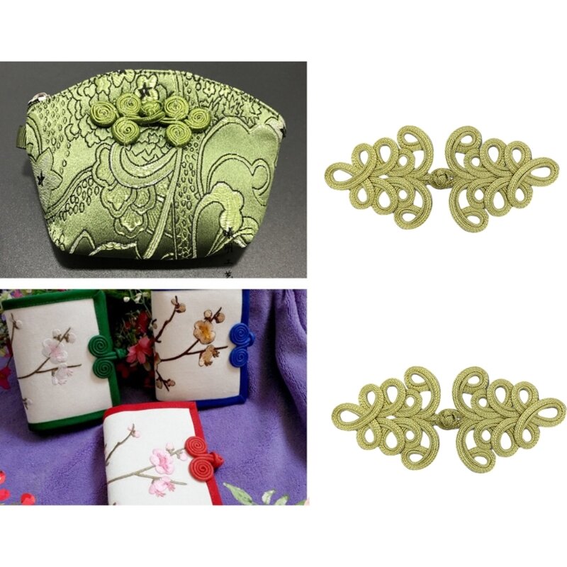 Fixadores botão crochê costura à mão, fecho nó chinês, cheongsam, botão sapo, fivela seda, roupas, decoração