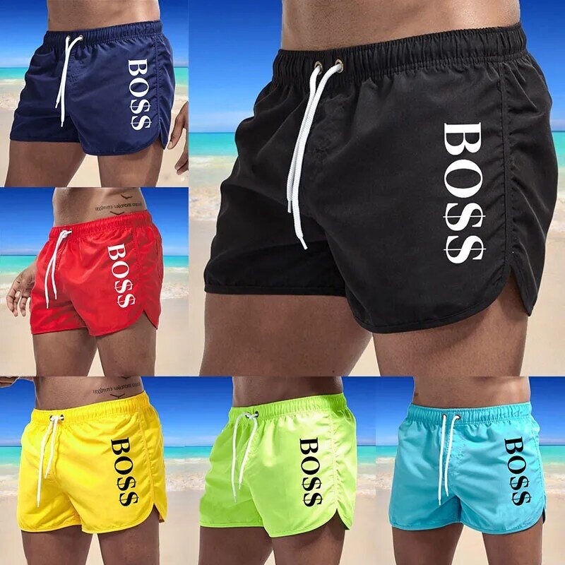 Calções de natação masculinos verão nove cores roupa de banho masculina calções de natação sexy praia shorts de surf calças de vestuário masculino