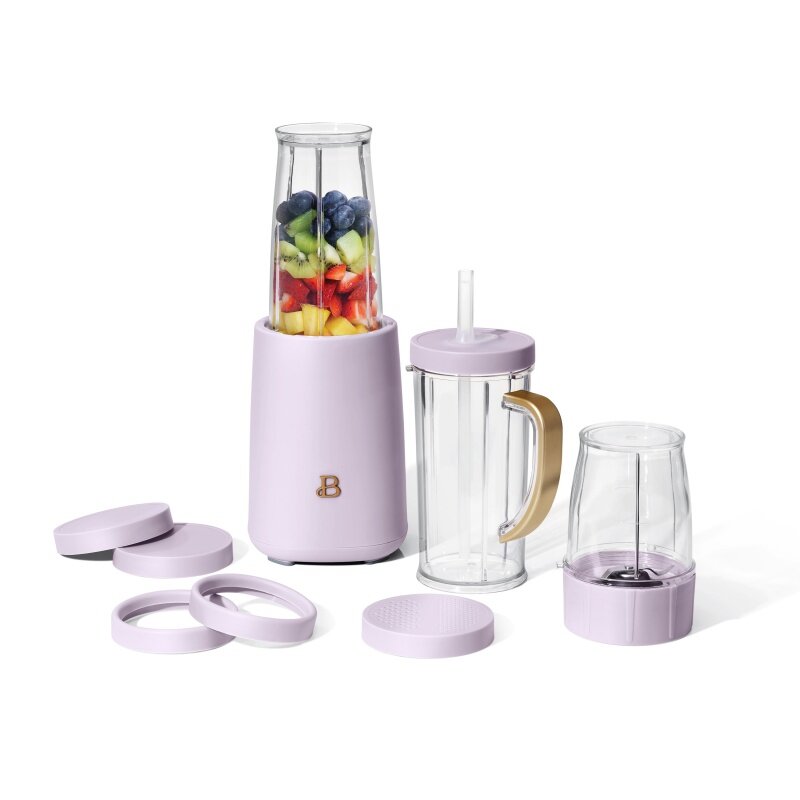 Beautiful Personal Blender Set with 12 Pieces, 240 W, Lavender by Drew Barrymore