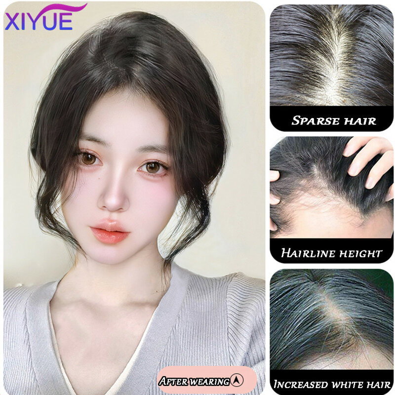 XIYUE Bangs wig for women with natural fluffiness and increased hair volume top of head hair patch