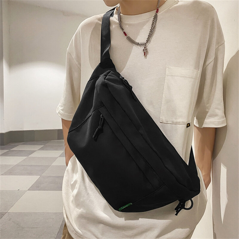 남성용 캐주얼 대형 허리 가방 지갑, 나일론 숄더백, 여행용 휴대폰 가방, 포켓 핸드백, 크로스바디 백