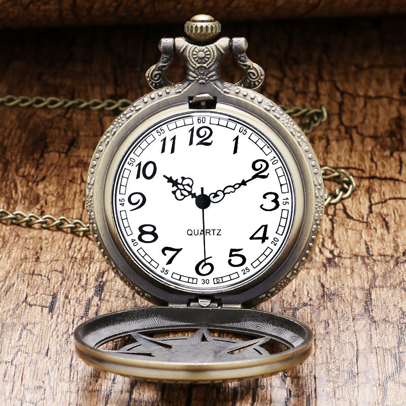 Reloj de bolsillo Unisex, pulsera de mano de cuarzo con diseño de calavera calada, estilo gótico Vintage, con pantalla analógica, número árabe, suéter de cadena larga