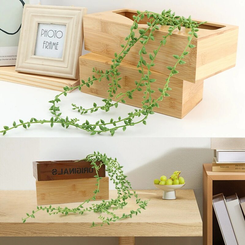 72CM Lifelike Nature Garland Wall Hanging Flexible Hotel Fake Artificial Plant String Simulation Succulents Office Home Decor