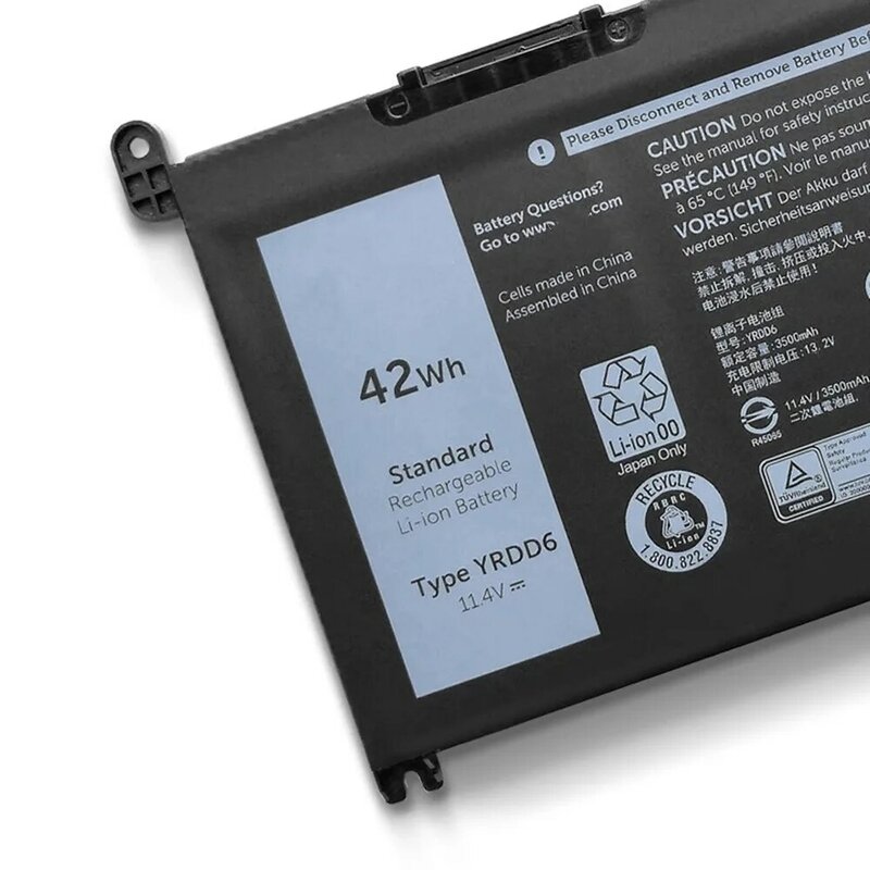 YRDD6 42WH Battery For Dell Inspiron 5482 5480 5481 5485 5491 5591 5593 3583 3310 2-in-1 3493 3582 3593 3793 5584 5493 5585
