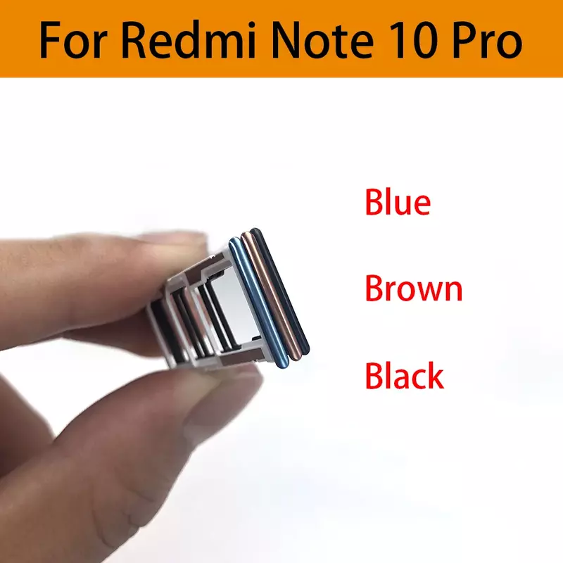 Slot de cartão SIM Chip gaveta, suporte da bandeja do cartão SD, adaptador para Xiaomi Redmi Note 10 Pro, nota 11, 4G plus Pin Tool, 100% original, novo