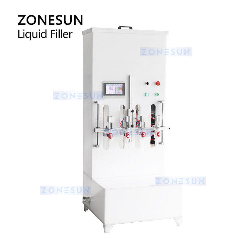 Półautomatyczny do czyszczenia kuchni wybielacz pestycydowy ZONESUN napełniarka ZS-YTCR4 maszyny do napełniacz do płynów korozyjnej