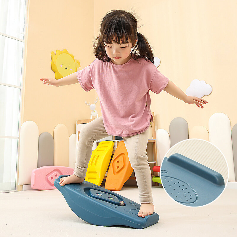Kid Balance Board Home Indoor Kinder Schwebebalken Holz Kindergarten Vestibular Sense Trainings geräte Baby Spielzeug Wippe