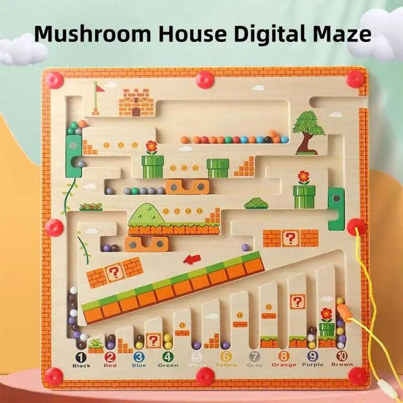 Animal Dinosaur Number Maze Montessori Toys For Baby Kids Wooden Puzzle Activity Board Learning Educational Counting Match Toys