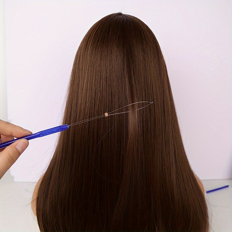 5PCS parrucche estensione dei capelli Loop ago leader Threader tirare gancio strumento intrecciare i capelli parrucchiere strumenti professionali accessori