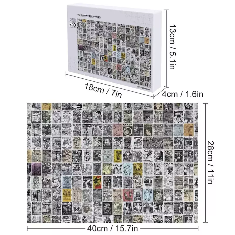 Vintage Punk Rock Flyers Jigsaw Puzzle regali personalizzati opere d'arte Puzzle