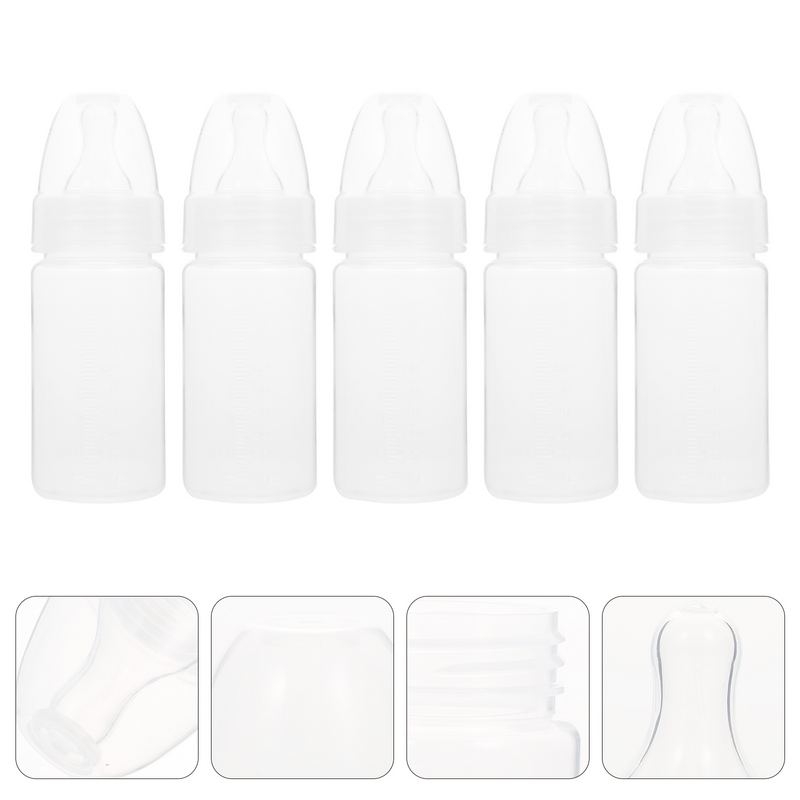 5 szt. Jednorazowe smoczki dla noworodków z butelka do karmienia bezpieczeństwa raz w proszku do smoczka mlecznego