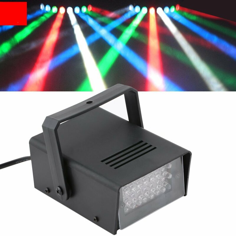 Mini Strobe Disco DJ Flash Lamp, Club Stage Lâmpada de iluminação, Party Bar Lights, Stroboscope Bulb, 24 LED