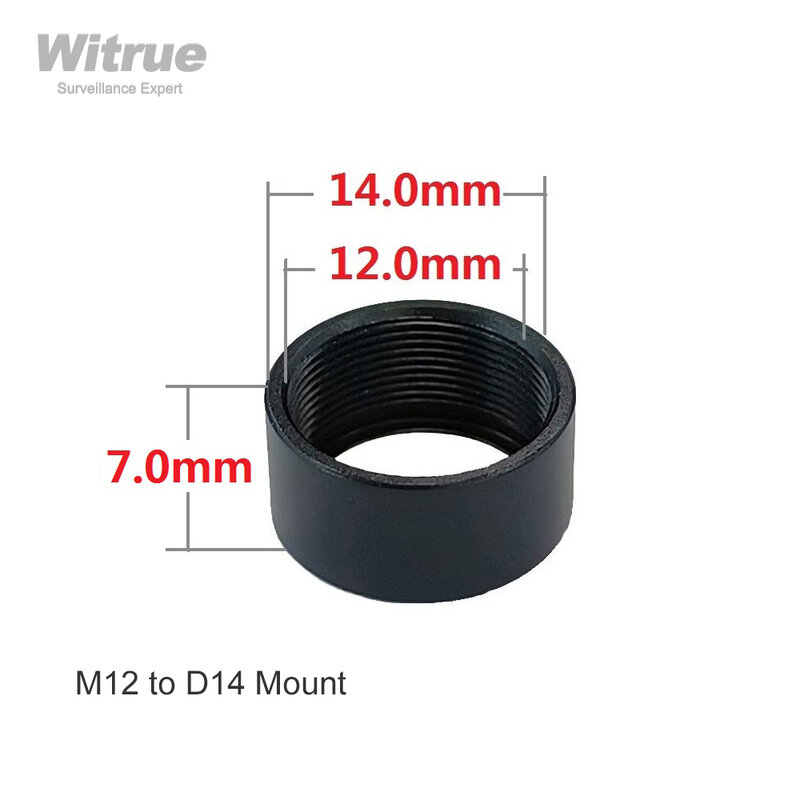 Witrue – bague d'adaptation M12 à D14, accessoires de vidéosurveillance
