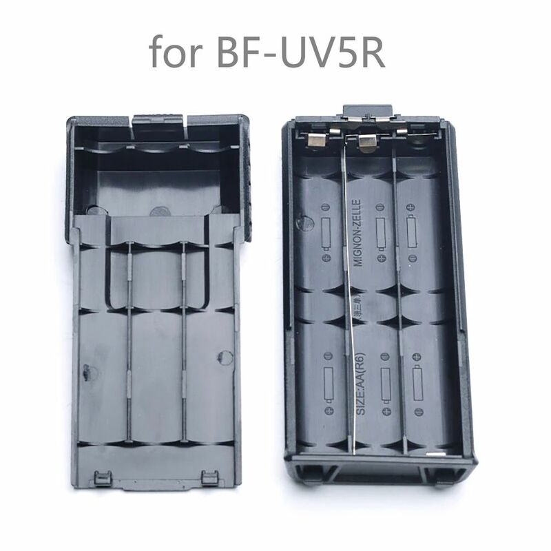 6 x AAA อุปกรณ์แบตเตอรี่แบบชาร์จไฟได้สำหรับ BF-UV5R วิทยุสื่อสาร Baofeng เคสแบตเตอรี่กล่องเก็บแบตเตอรี่