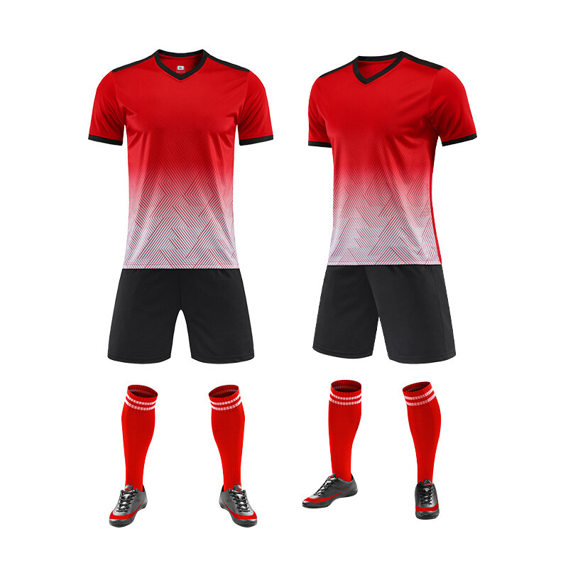 Set kaus olahraga pria, 2024 musim panas pria cetak lengan pendek latihan sepak bola seragam Pria bernapas kebugaran lari bernapas celana pendek