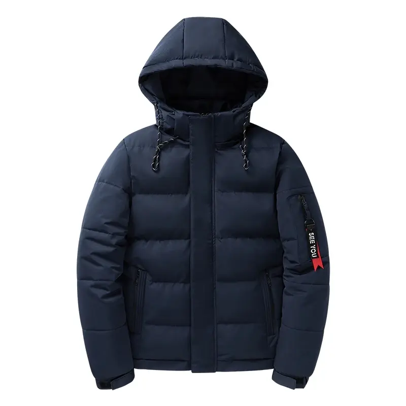 2024 Winter Warm Thick Parkas Coat Male Casual Black Windproof Overcoats Jacket Detachable Hooded Jacket Men Outwear Clothing
