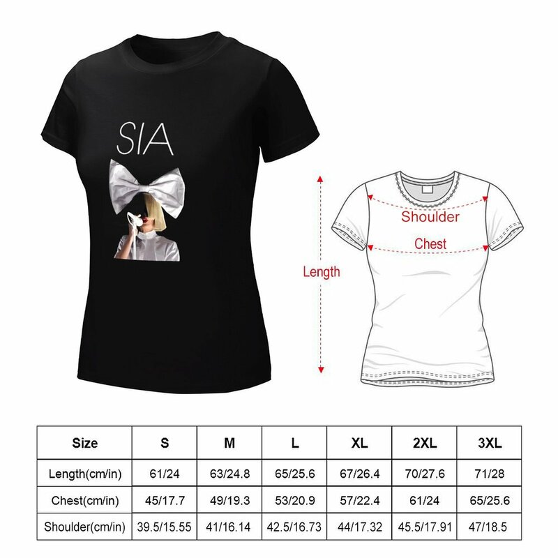Sia Furler قمم الرسومات للنساء ، تي شيرت المحملات ، الملابس