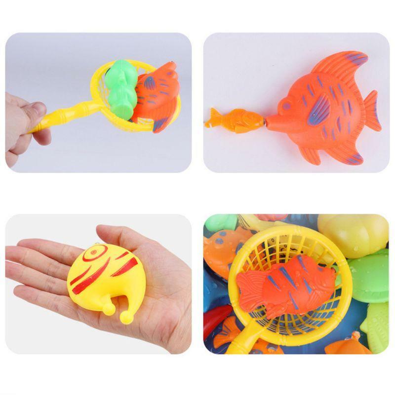 30/52 peças brinquedos pesca magnética conjunto vara peixe plástico crianças jogando jogo água presente