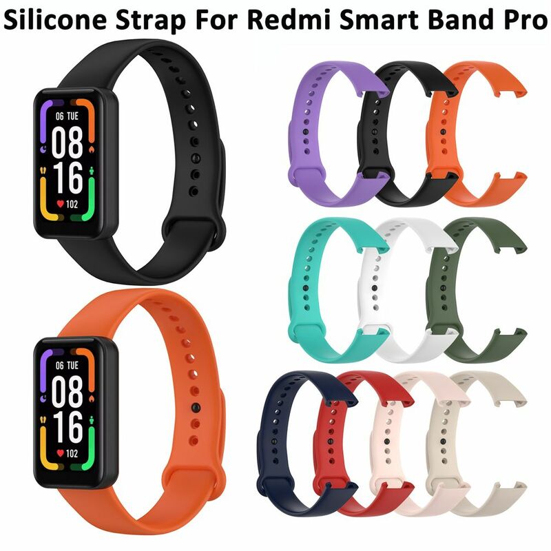 สายรัดข้อมือเจลนิ่มสายซิลิโคนสำรองสำหรับ Redmi Smart Band Pro