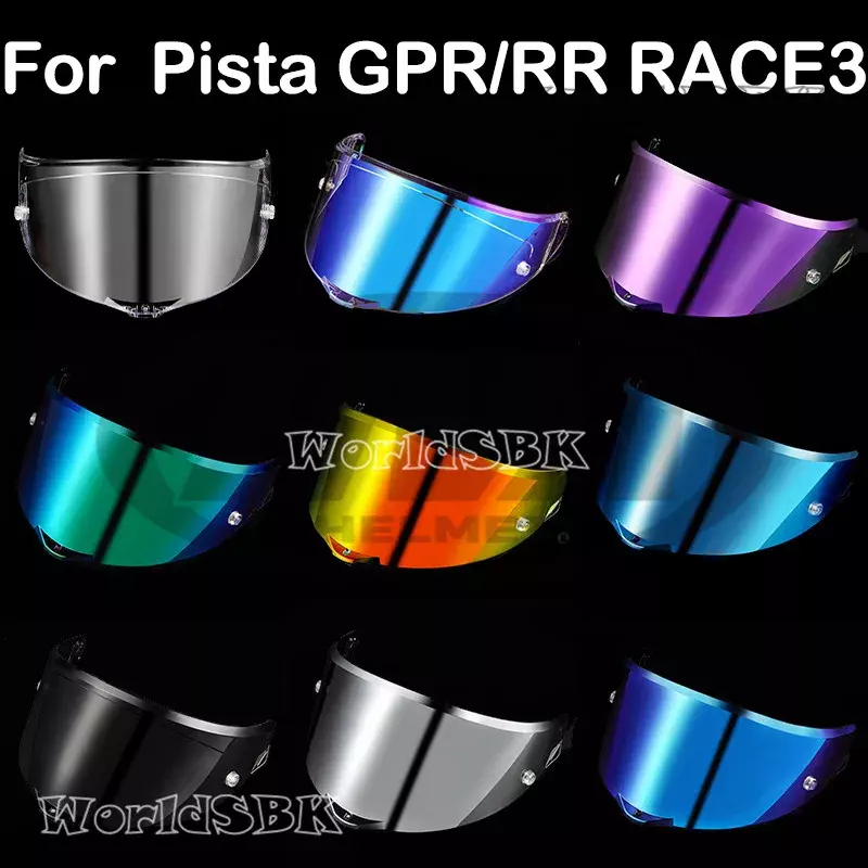 Motocicleta capacete viseira, capacete escudo, proteção UV, pára-brisa, Moto acessórios, AGV, PISTA, GPR, GPRR, CORSA, R, RACE 3