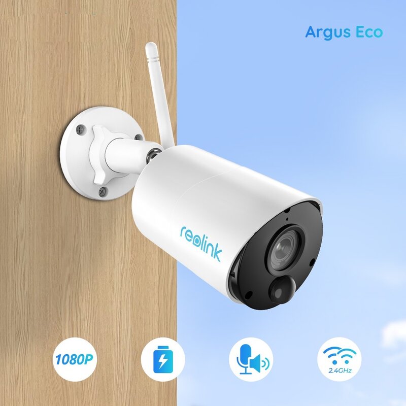 Argus-ワイヤレスソーラーパネルカメラ,屋外,双方向オーディオ,充電式バッテリー,Google Home互換,環境にやさしい,wifi,1080p,新品