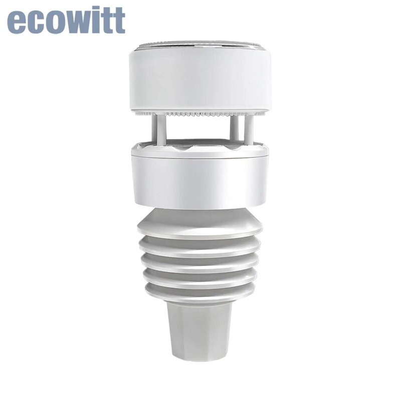 Ecowitt WS90 7-in-1 기상 센서, 초음파 풍속계, 압전 레인 게이지, 빛 및 UV, 온도 습도계 센서