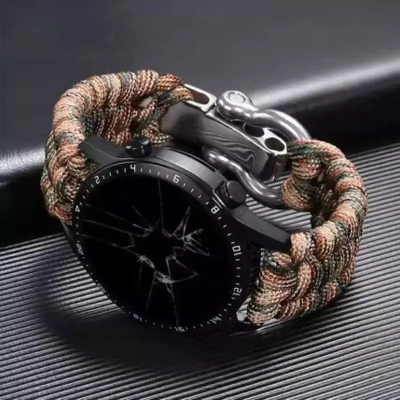 20Mm 22Mm Touw Riem Voor Samsung Galaxy Watch 4 5 5pro Band 45Mm 44Mm Survival Nylon Gevlochten Armband Watch4 6 Classic 47Mm 46Mm