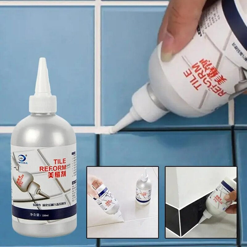 150ml Tile Refill Agent Grouting Fill Tile Glue Fillin Agent Ceramic Beauty Sewing Glue Sealer Repair Porcelain Flo N7t4