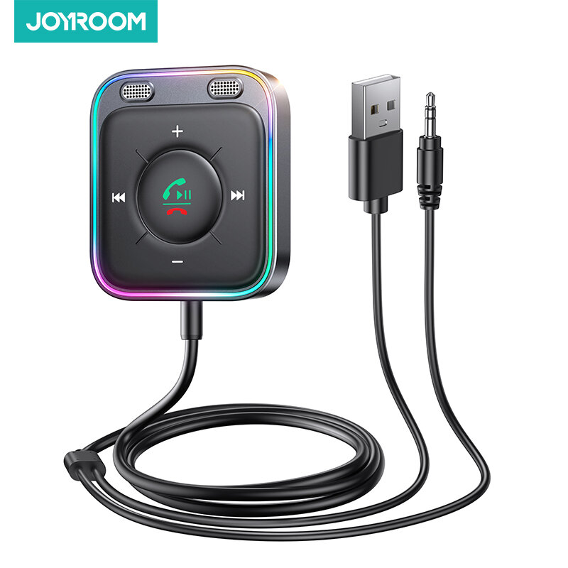 Joyroom-Bluetooth 5.3車のアダプター,拡張されたデュアルマイク,ノイズキャンセル,3.5mm,ワイヤレスレシーバー